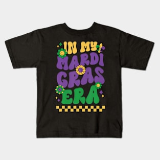 In My Mardi Gras Era Festival Retro Carnival Holiday Kids T-Shirt